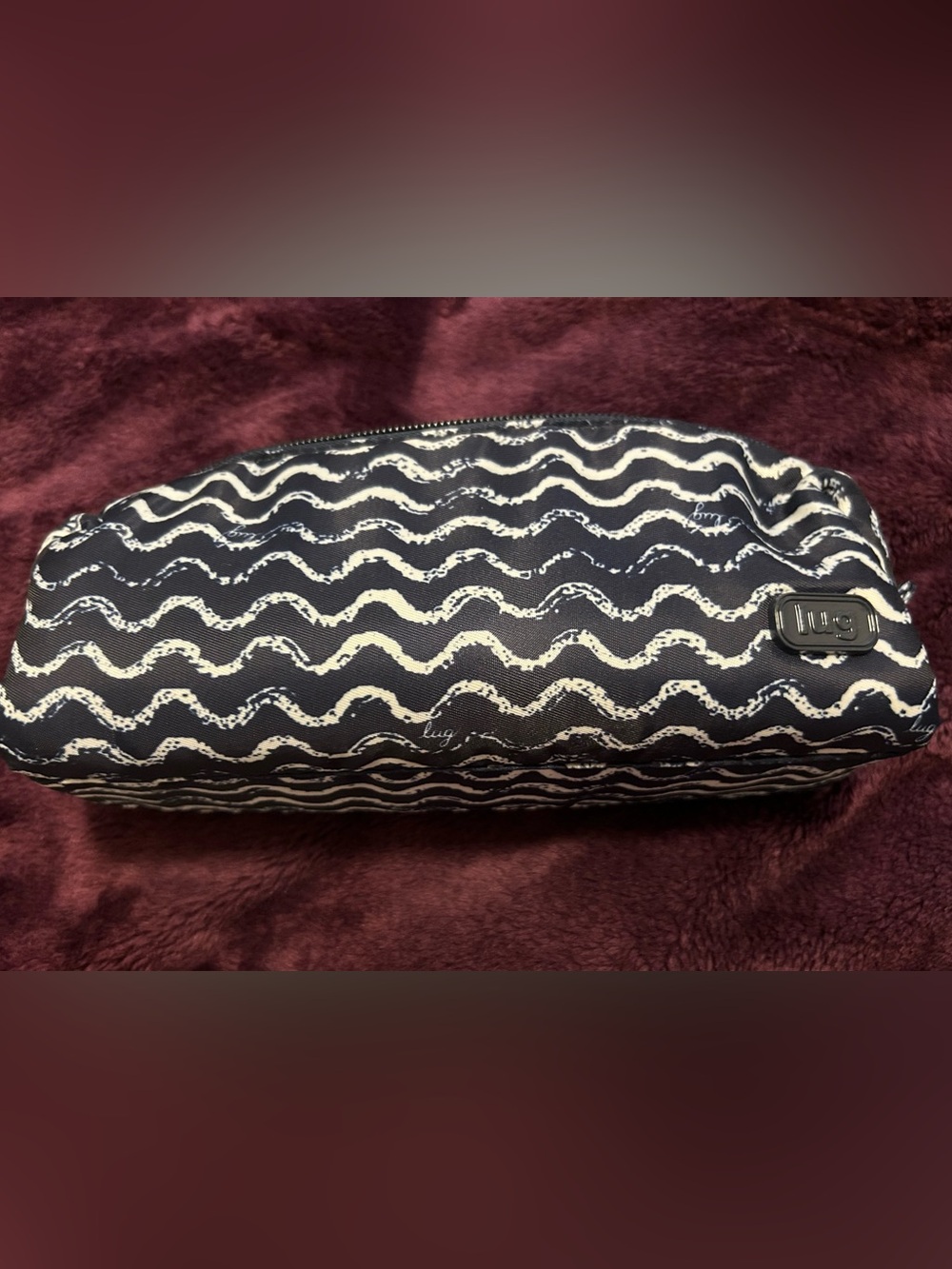 Lug Jib zip pouch Waves Navy